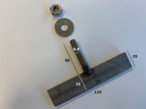 racor de rejilla M10x50 con material de fijación